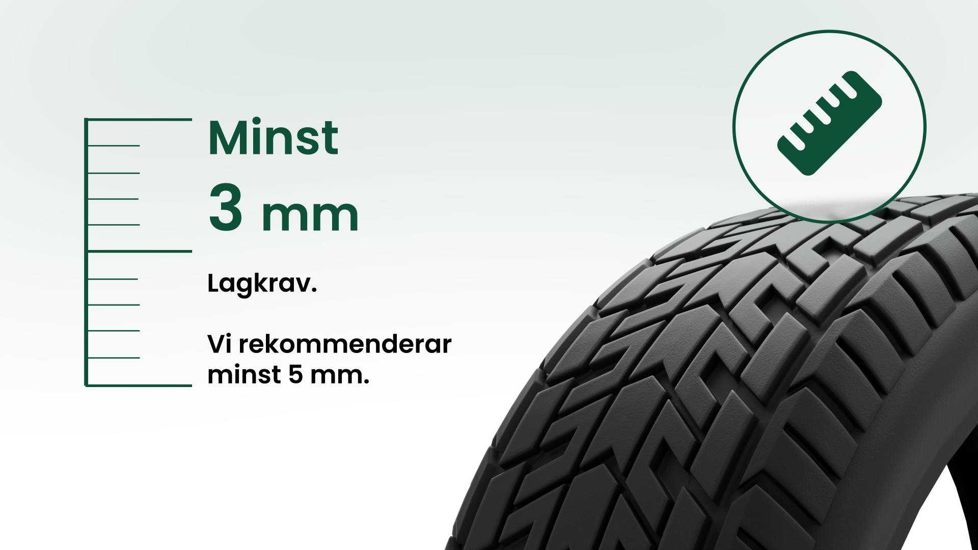 Kontroll av vinterdäckens mönsterdjup