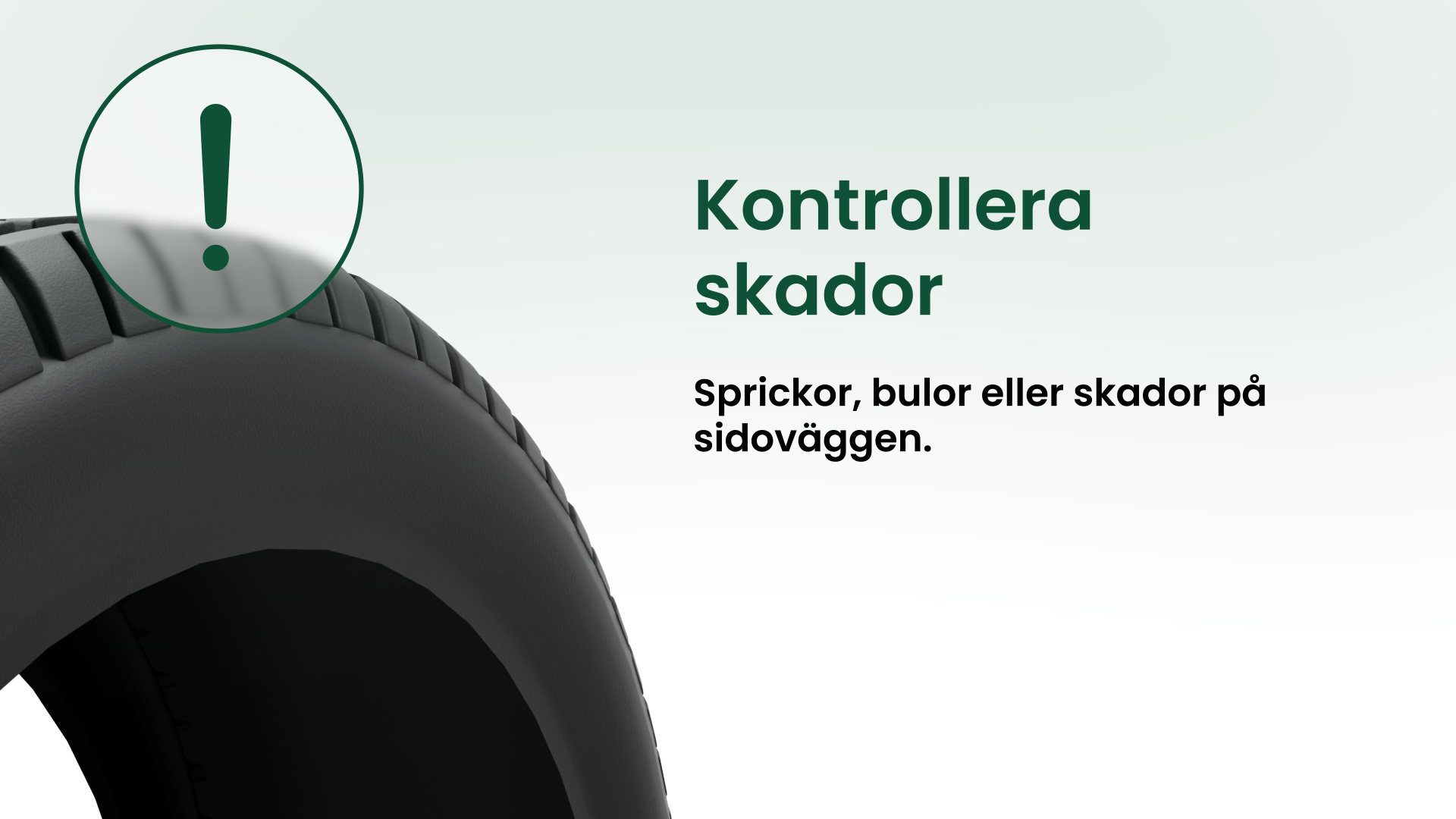 Kontroll av skador på vinterdäck