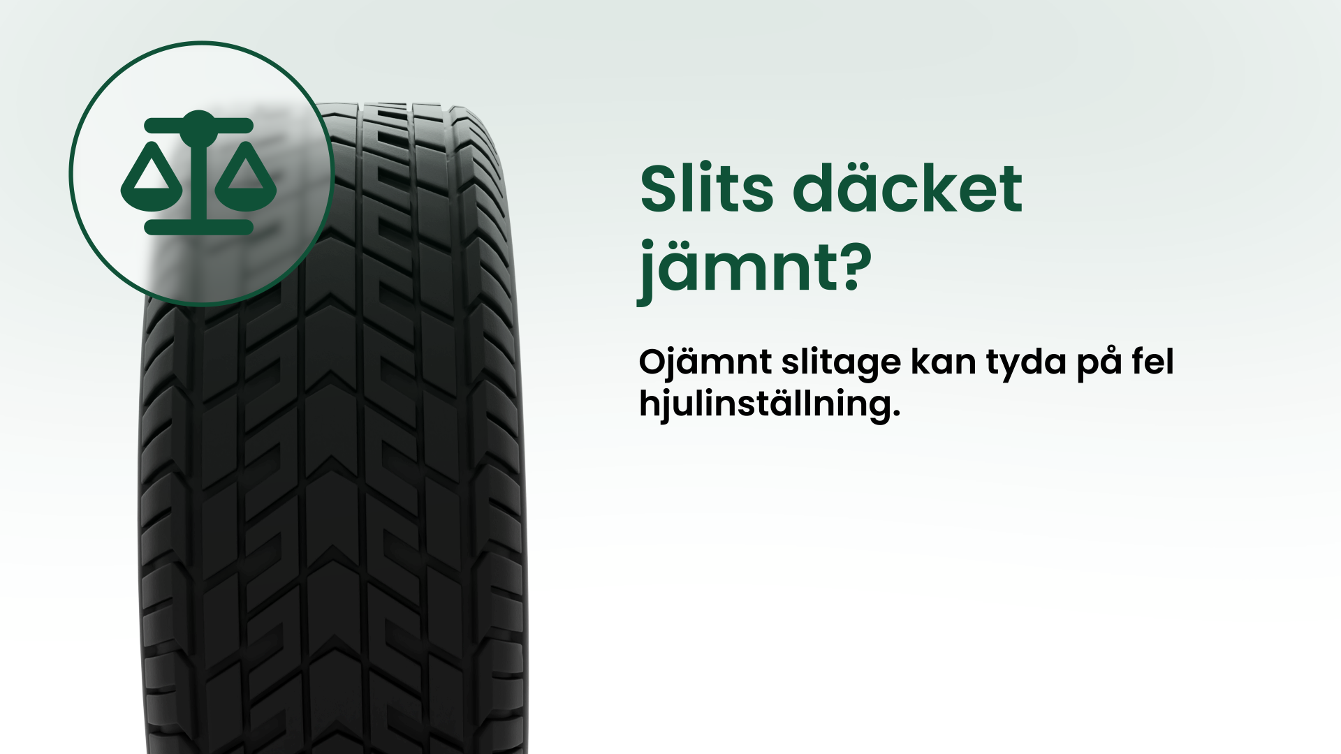 Kontroll av ojämnt slitage på vinterdäck